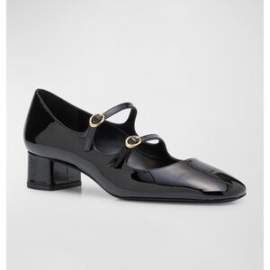 New Stuart Weitzman Benni Mary Jane Pump Black Sz 8.5